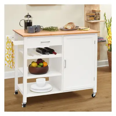 Kitchen Trolley Storage Sideboard Cart Cupboard Shelf Cabinet Rack