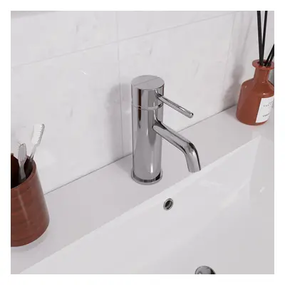 Round Single Lever Bathroom Basin Mono Mixer Chrome Tap