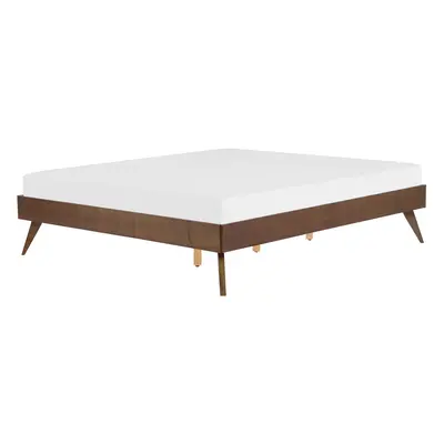 Bed BERRIC x cm (EU King Size) Wood Dark Wood