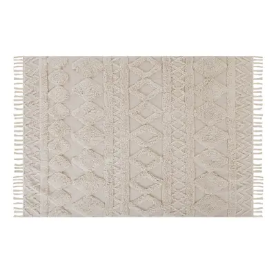 Cotton Area Rug x cm Beige DIDIM