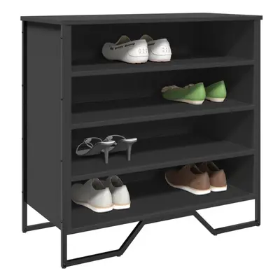 vidaXL Shoe Cabinet Shoe Storage Cupboard Shoe Rack Black Engineered Wood