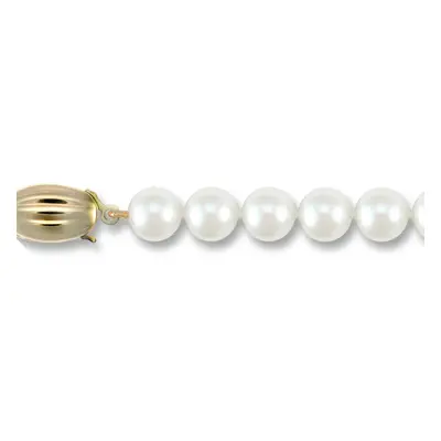 (20) Jewelco London Ladies 9ct Yellow Gold Clasp Seawater Cultured Akoya Pearl Elegant Necklace 