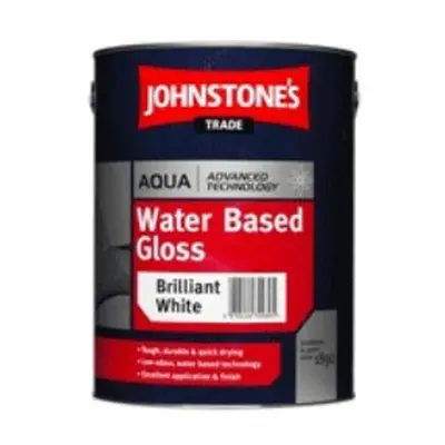 Johnstone's Trade Aqua Water Based Gloss Black 1L with Avenue touch up brush