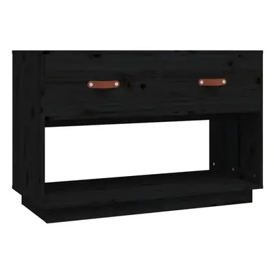 (Black) vidaXL Solid Wood Pine TV Cabinet Media HiFi Cabinet TV Console Multi Colours