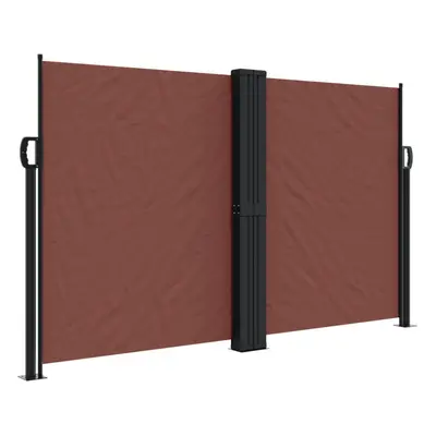 (brown, x cm) vidaXL Retractable Side Awning Outdoor Privacy Screen Balcony Sunshade Shelter