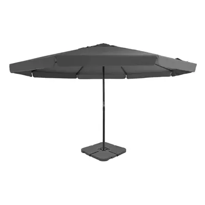 vidaXL Outdoor Umbrella with Portable Base Anthracite