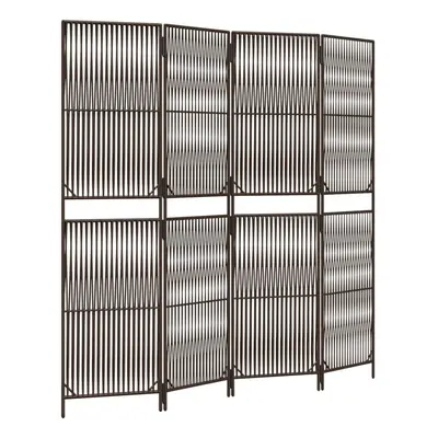 vidaXL Room Divider Panels Privacy Screen Balcony Screen Brown Poly Rattan