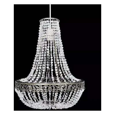 vidaXL Crystal Pendant Chandelier 36.5x46cm Ceiling Lighting Fixture Lamp