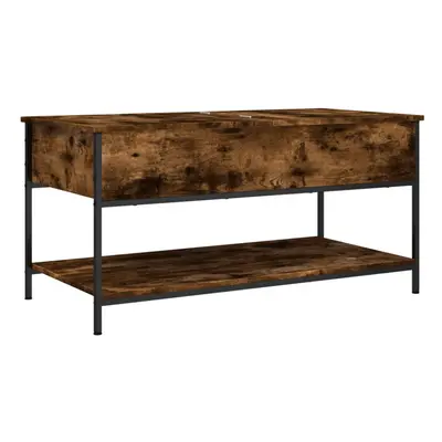 vidaXL Coffee Table End Table Side Table Smoked Oak Engineered Wood and Metal