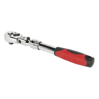 Extendable Flip Reverse Ratchet Wrench - 3/8 Inch Sq Drive - Locking Flexi-Head