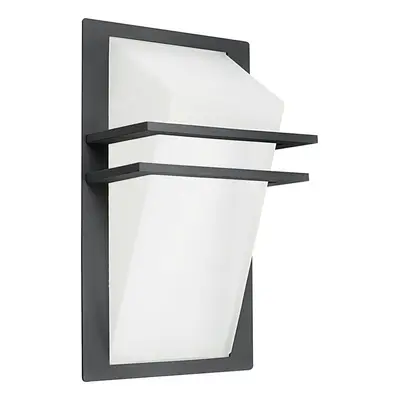 IP44 Outdoor Wall Light Anthracite Cast Aluminium x 60W E27 Bulb Lamp