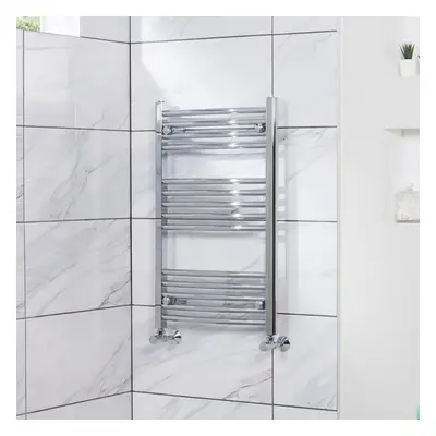 Fjord x 500mm Curved Chrome Heated Towel Rail