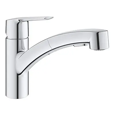 GROHE QUICKFIX Start - Kitchen Sink Tap Mixer with Pull-Out Dual Spray (Low Spout with 90? Swive