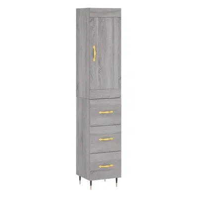 (grey sonoma, drawers) vidaXL Highboard Sideboard Storage Cabinet Home Side Cabinet Engineered W