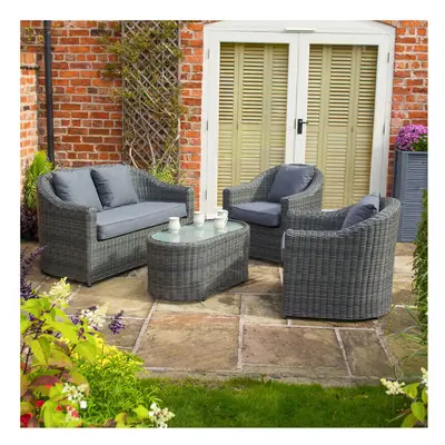 Bunbury Sofa Set Grey Weave