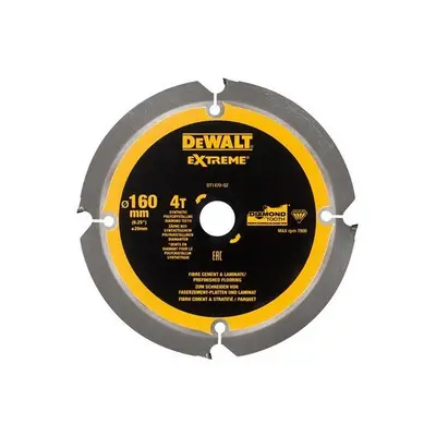 DEWALT DT1470-QZ Extreme PCD Fibre Cement Saw Blade x 20mm x 4T