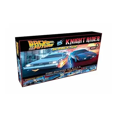 Scalextric Back to the Future vs Knight Rider 1:32 Scale Slot car racing