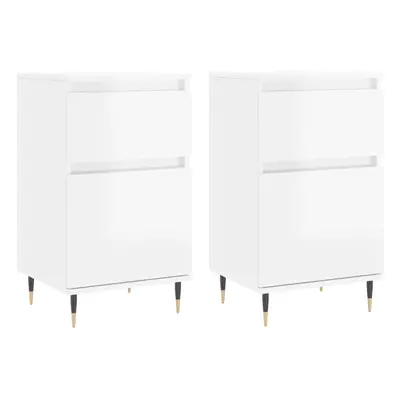 (high gloss white, pcs) vidaXL Sideboard Storage Cabinet Cupboard Side Cabinet White Engineered 