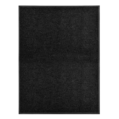 vidaXL Doormat Washable Black Home Garden Barrier Entrance Rug for Front Door