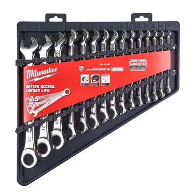 Milwaukee Hand Tools MAX BITE Ratcheting Combination Spanner Set, Piece