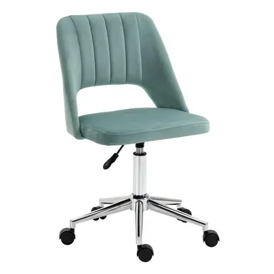 Vinsetto Mid-Back Swivel Home Office Chair Scallop Computer Desk Chair Green