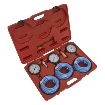 Air Brake Test Gauge Set - Three Gauges - 5m Hoses - M16 x 1.5mm Adaptor - Case