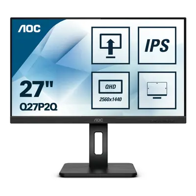 AOC Q27P2Q LED display 68.6 cm (27") x pixels Quad HD Black