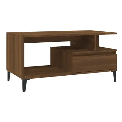 (brown oak) vidaXL Coffee Table Engineered Wood Side Sofa Couch Accent Table Multi Colours