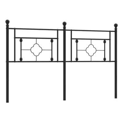 (black, cm) vidaXL Metal Headboard Bedroom Home Decorative Bed Header Metal Bed Headboard