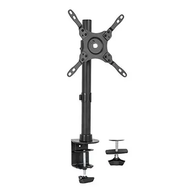 Black Ultra Wide Screen TV and Monitor Desk Mount, Adjustable Height and Tilt Stand for Screens 