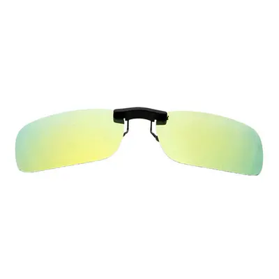 (Green & Yellow) Sunglasses Polarized Clip On Driving Day Vision UV400 Lens Night Vision