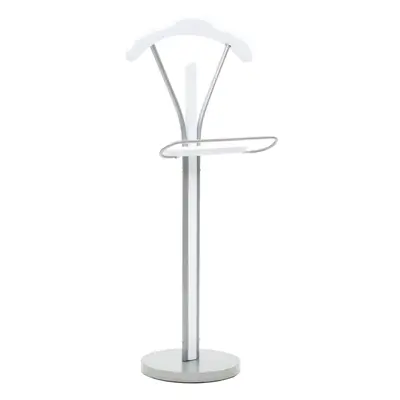 vidaXL Suit Stand 45x35x107cm White Clothing Coat Garment Rack Valet Hanger