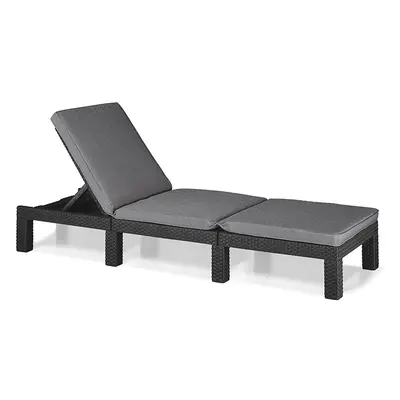 Keter Daytona Sun lounger x x 25.5 cm Graphite Gray Deluxe