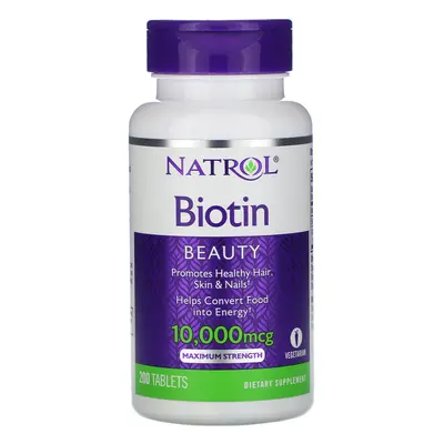 Natrol, Biotin, Maximum Strength, 10,000 mcg, Tablets