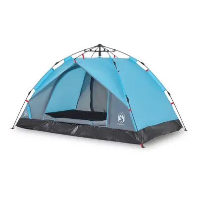 (blue, 2-person) vidaXL Camping Tent Dome 2-Person Tent White Blackout Fabric Quick Release