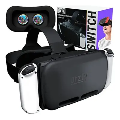 Orzly VR Headset designed for Nintendo Switch & Switch oled console with adjustable Lens for a v