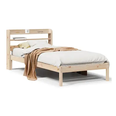 vidaXL Bed Frame with Headboard Bed Base Bedstead 100x200 cm Solid Wood Pine