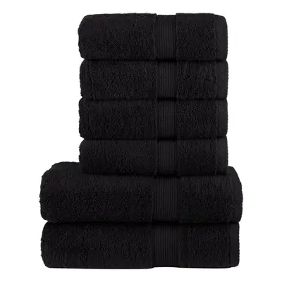 (black) vidaXL Premium Towel Set Piece Absorbent Shower Towel Bath Towels gsm