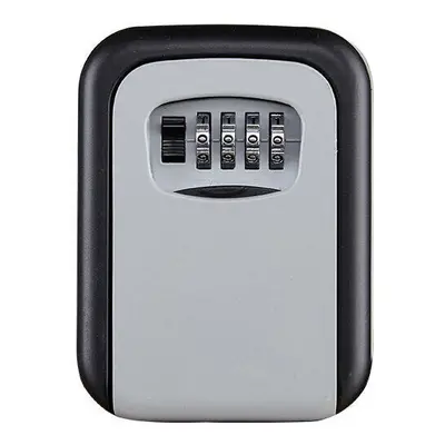 (Silver) Digits Password Key Box Decoration Password Lock Key Storage Box Wall Mounted