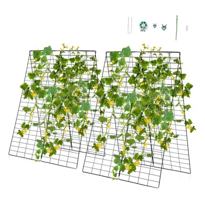 2-Piece Green Cucumber Garden Trellis Grow Support for Climbing Plant