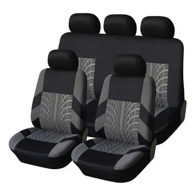 (Grey) Luxury Car Seat Covers 11pcs