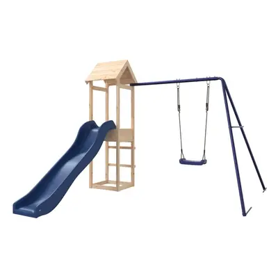 (solid pinewood) vidaXL Outdoor Playset Wooden Playground Set Swing Set Wood Pine