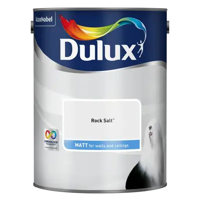 Dulux Walls & Ceilings Matt Emulsion Paint, Rock Salt, Litre