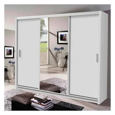 (White ) MN FURNITURE Miami Sliding Door wardrobe - 250cm