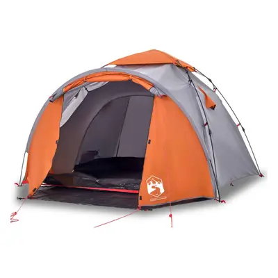 (Grey and orange) vidaXL Camping Tent Dome 3-Person Lightweight Dome Tent Green Quick Release