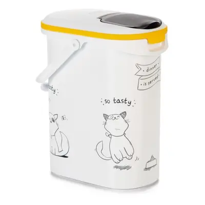 Curver Pet Food Container Dinner is Served Cat 10L Kitten Pet Food Storage Box