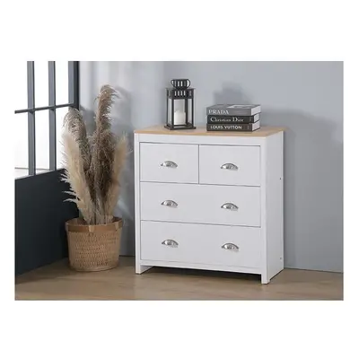 (White) Wooden Drawer Chest Of Drawers Grey or White