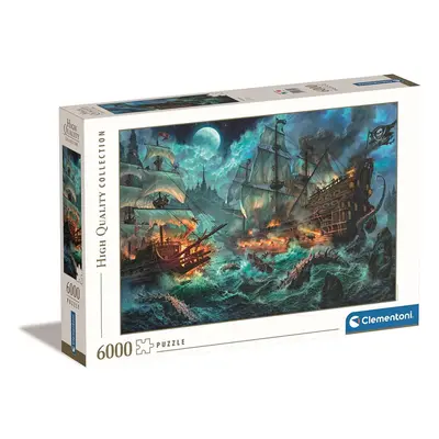 Clementoni Collection Pirates Battle Pieces, Made in Italy, Jigsaw Puzzle for Adults, Multicolou