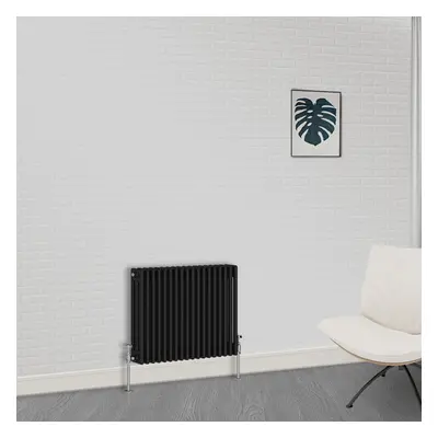 (600 x 830mm-3 Column) NRG Traditional Black Horizontal Vertical Bathroom Cast Iron Radiator