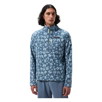 (M, Airway Grey) Berghaus Unisex Prism Printed Trango Half Zip Pullover Fleece